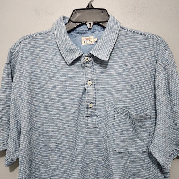Faherty Light Blue Polo Shirt Size XL - Picture 2 of 6